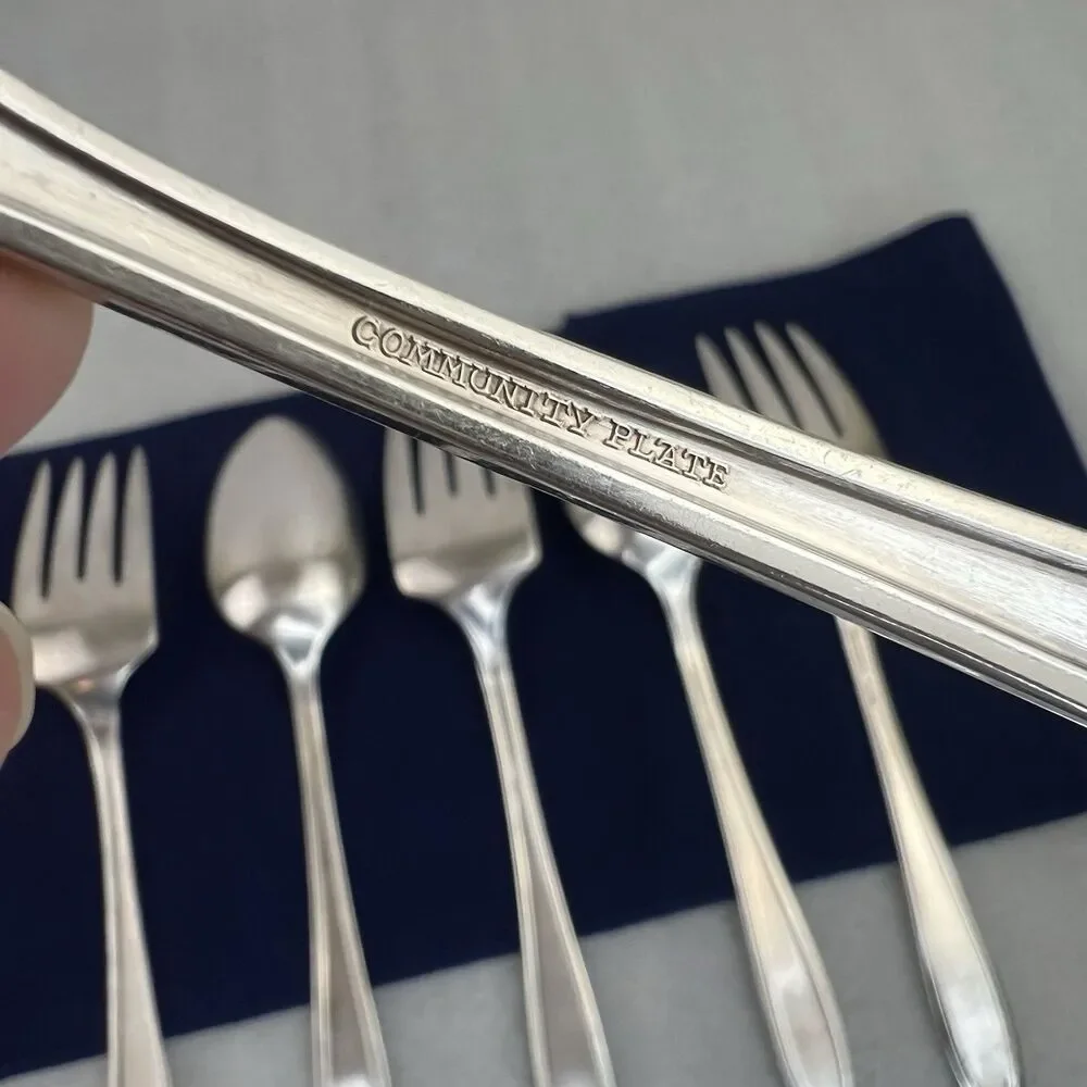 3 Sets Oneida Community Plate Adam 1917 Cold Meat Serving Fork & Spoon